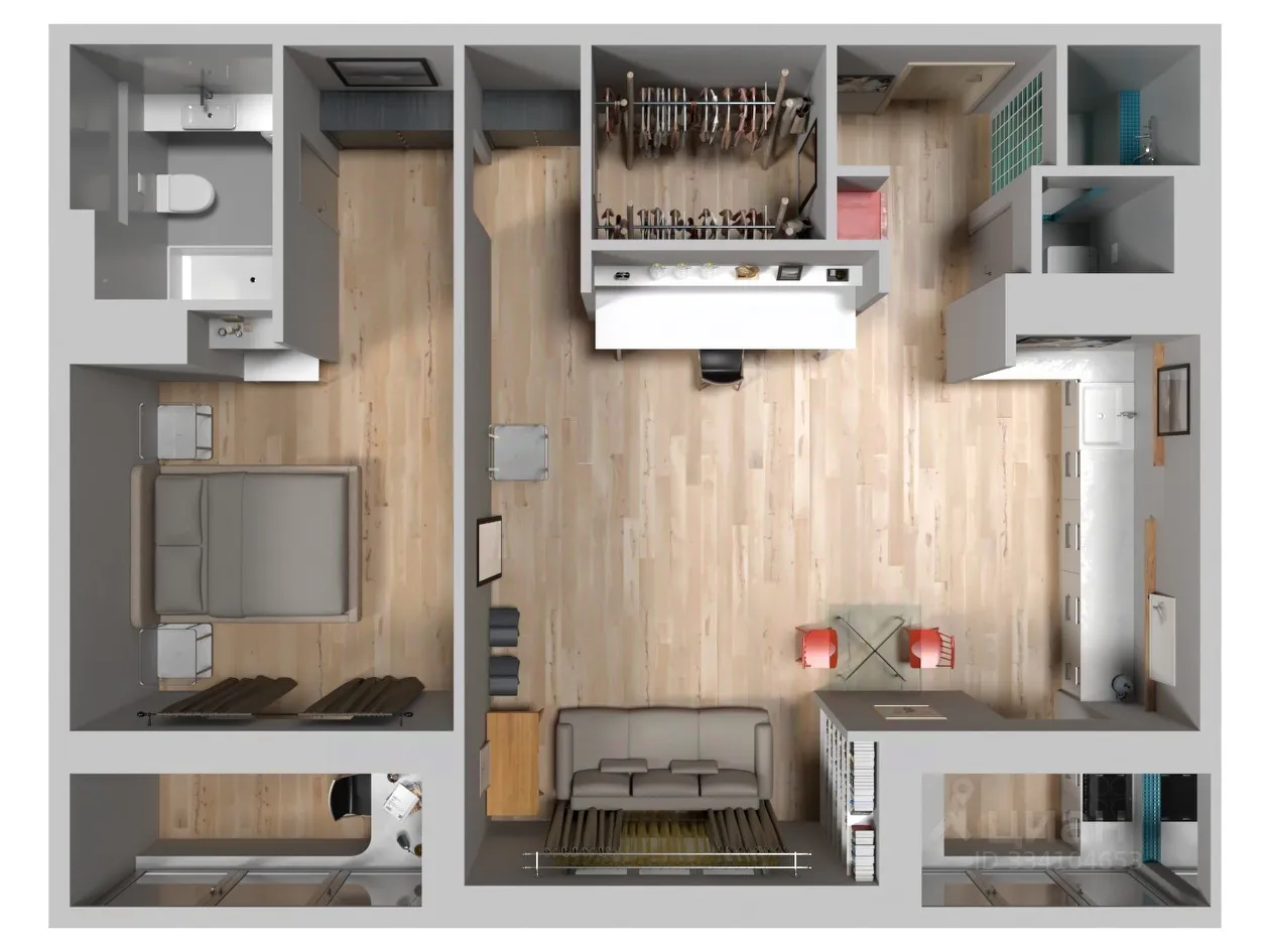 2-комн. квартира, 67,5 м², 22/24 этаж