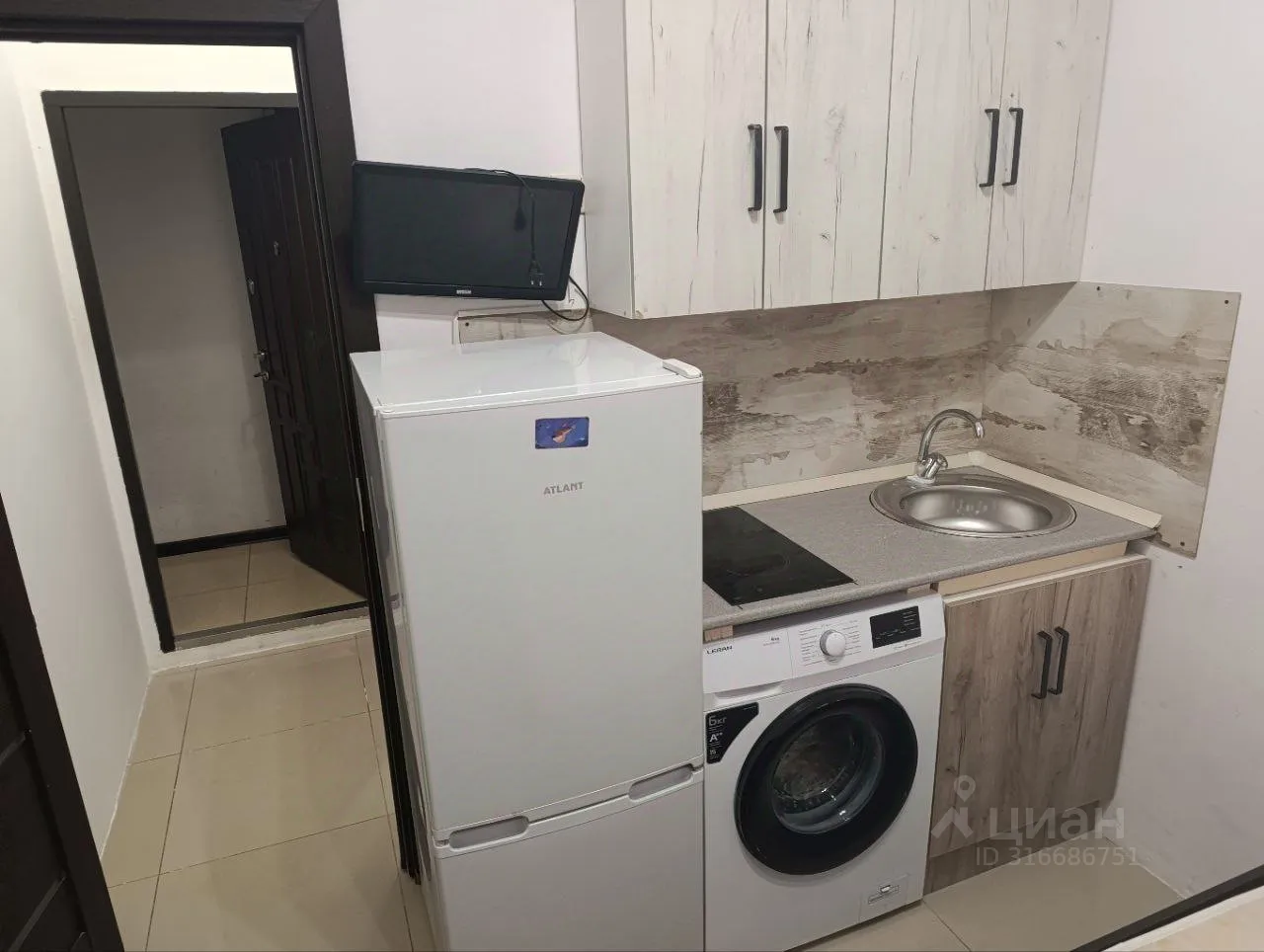 Студия, 25 м², 2/3 этаж