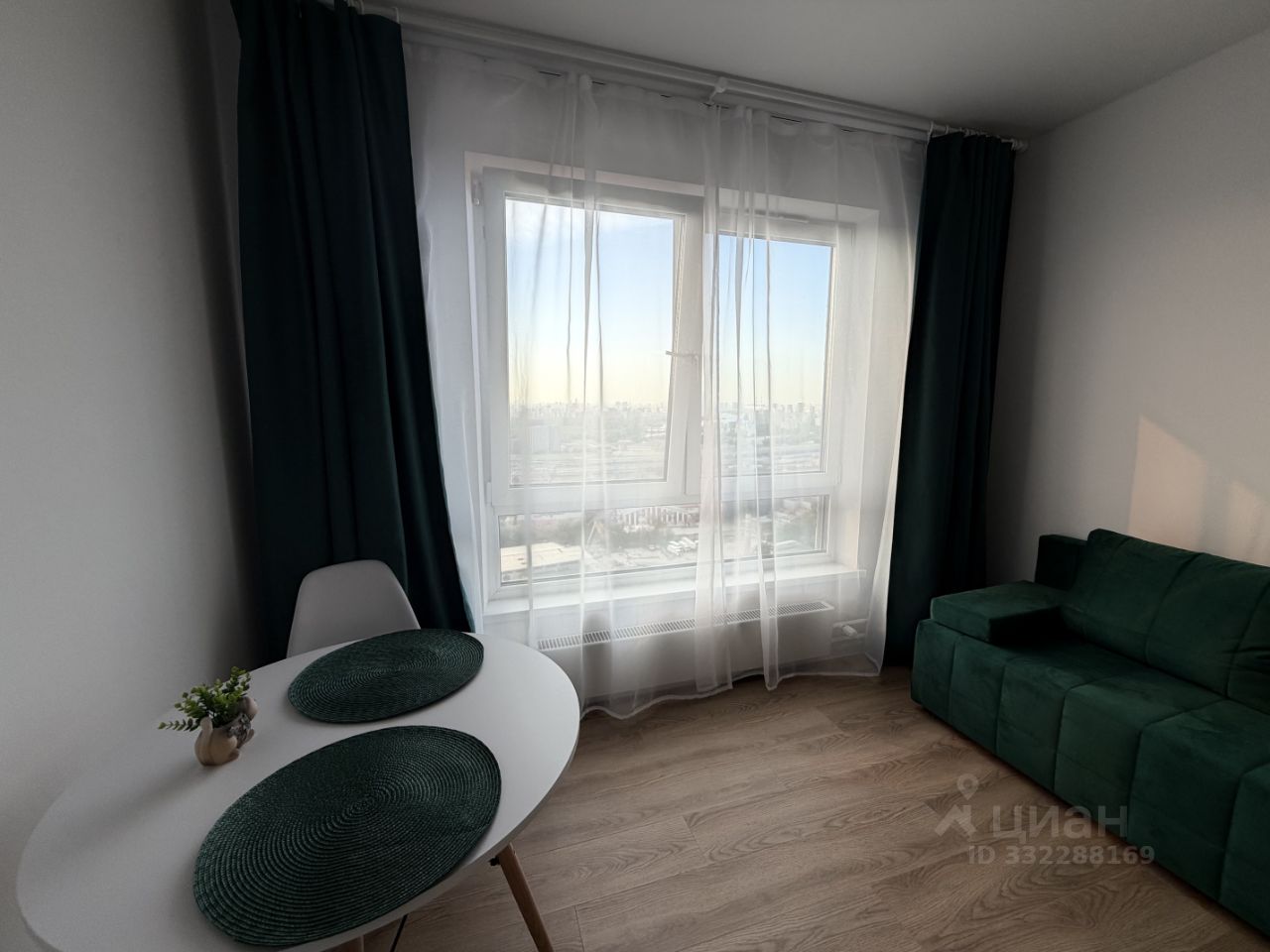 Студия, 20 м², 28/33 этаж