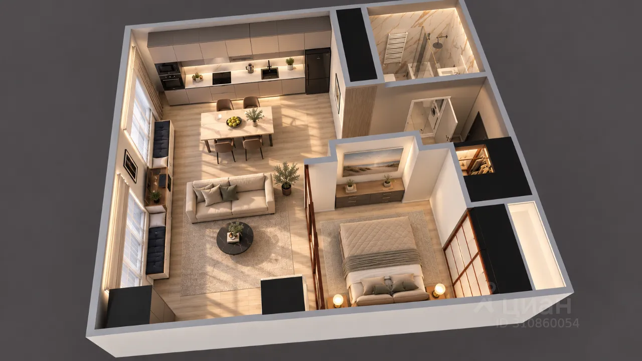 2-комн. квартира, 52 м², 37/41 этаж