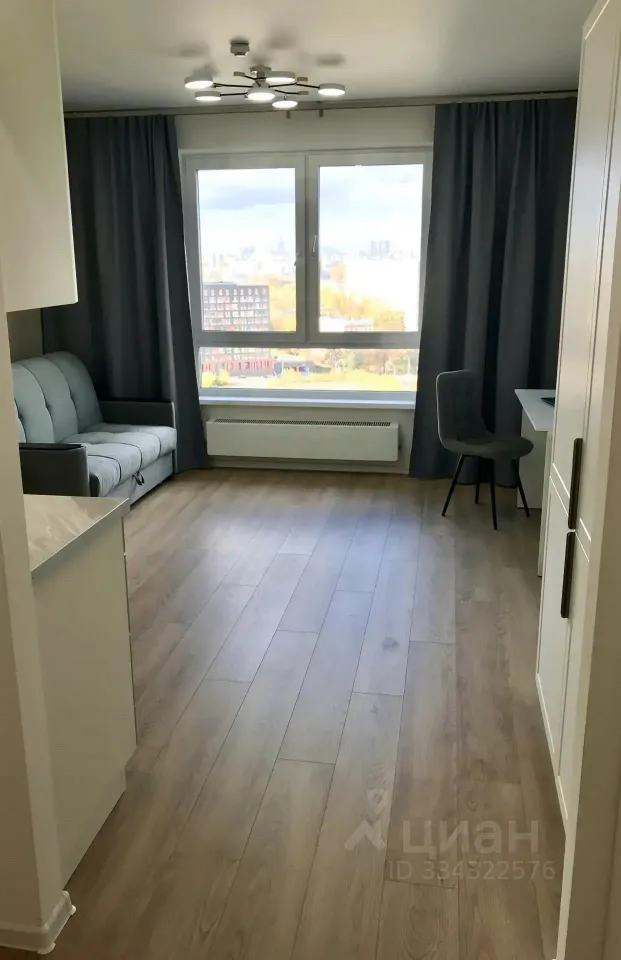 Студия, 25 м², 17/22 этаж