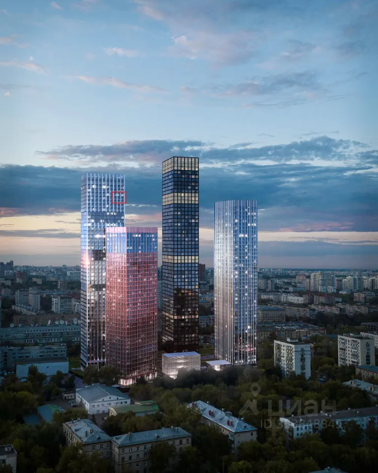 2-комн. квартира, 42,81 м², 45/49 этаж