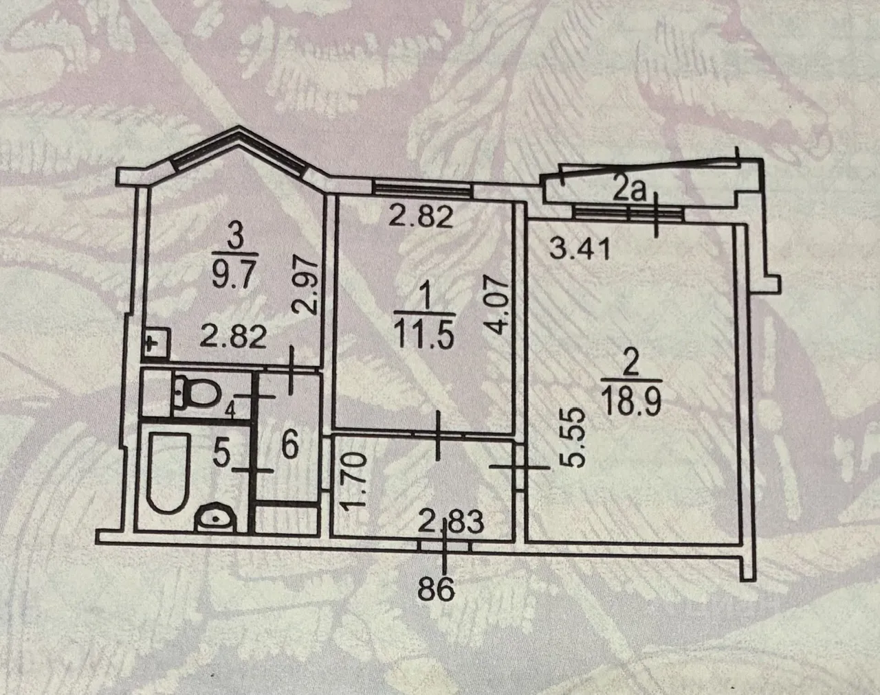 2-комн. квартира, 51,4 м², 6/17 этаж