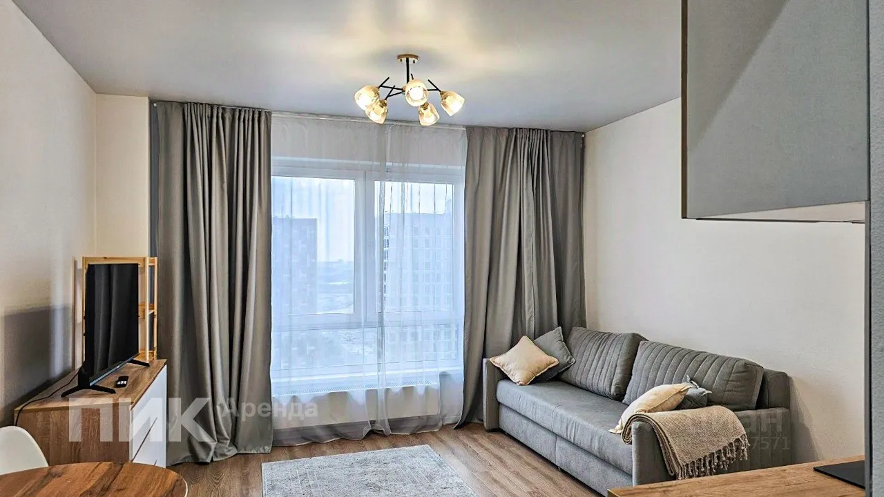 Студия, 23,4 м², 28/33 этаж
