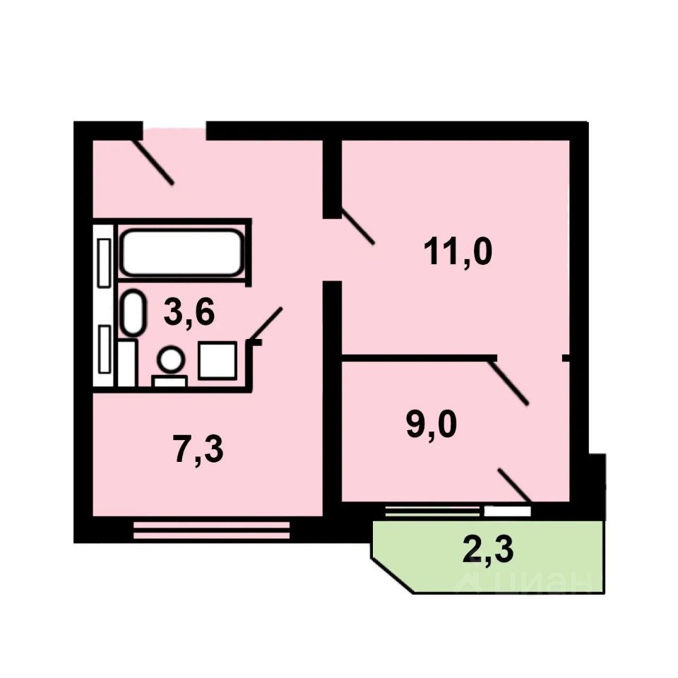 1-комн. квартира, 35 м², 5/14 этаж