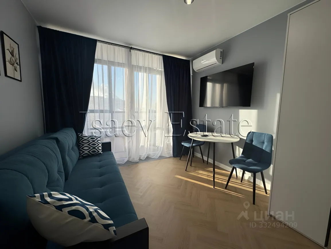 Студия, 20 м², 23/25 этаж