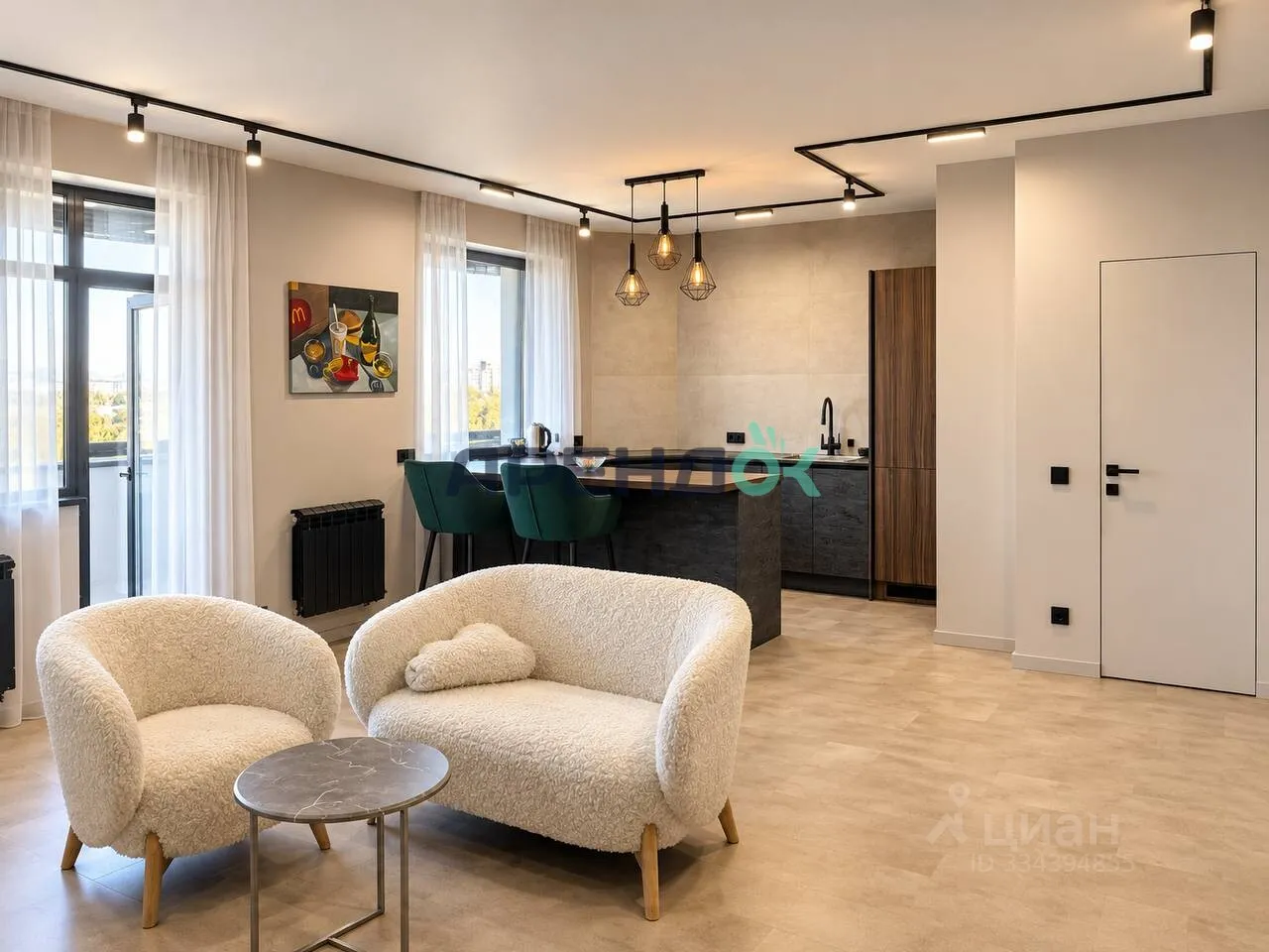 2-комн. квартира, 61 м², 9/37 этаж