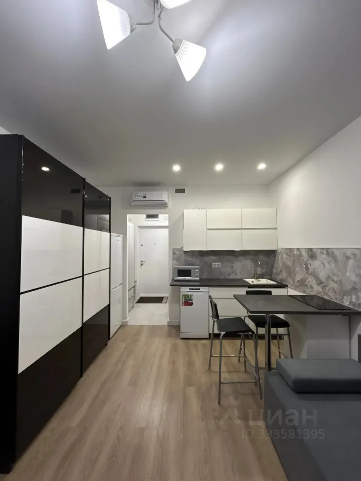 Студия, 20 м², 28/33 этаж