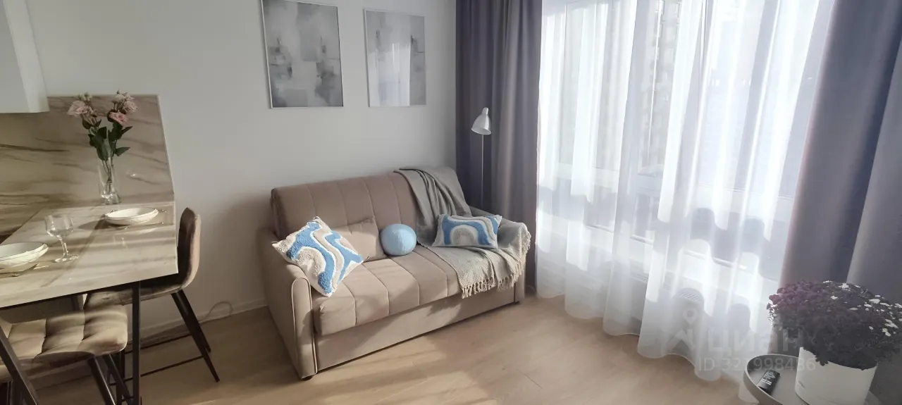 Студия, 20 м², 21/33 этаж