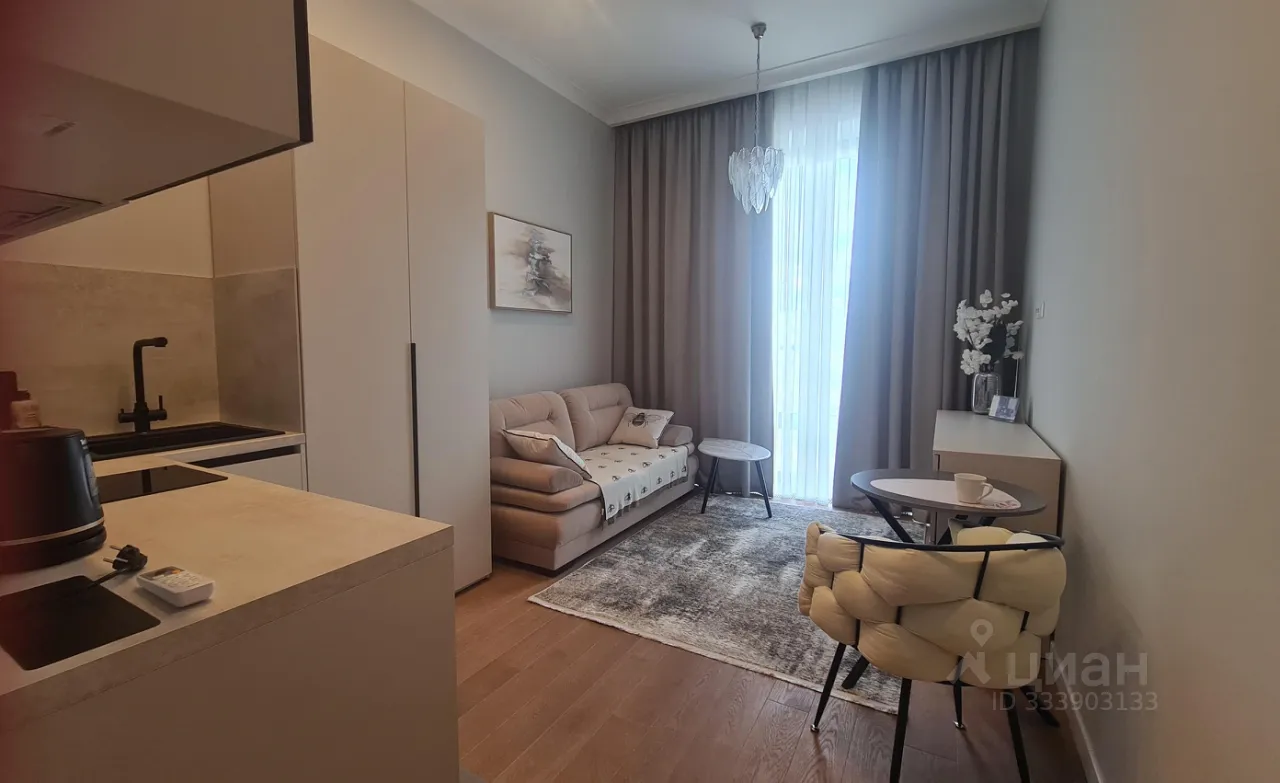 Студия, 22 м², 9/25 этаж