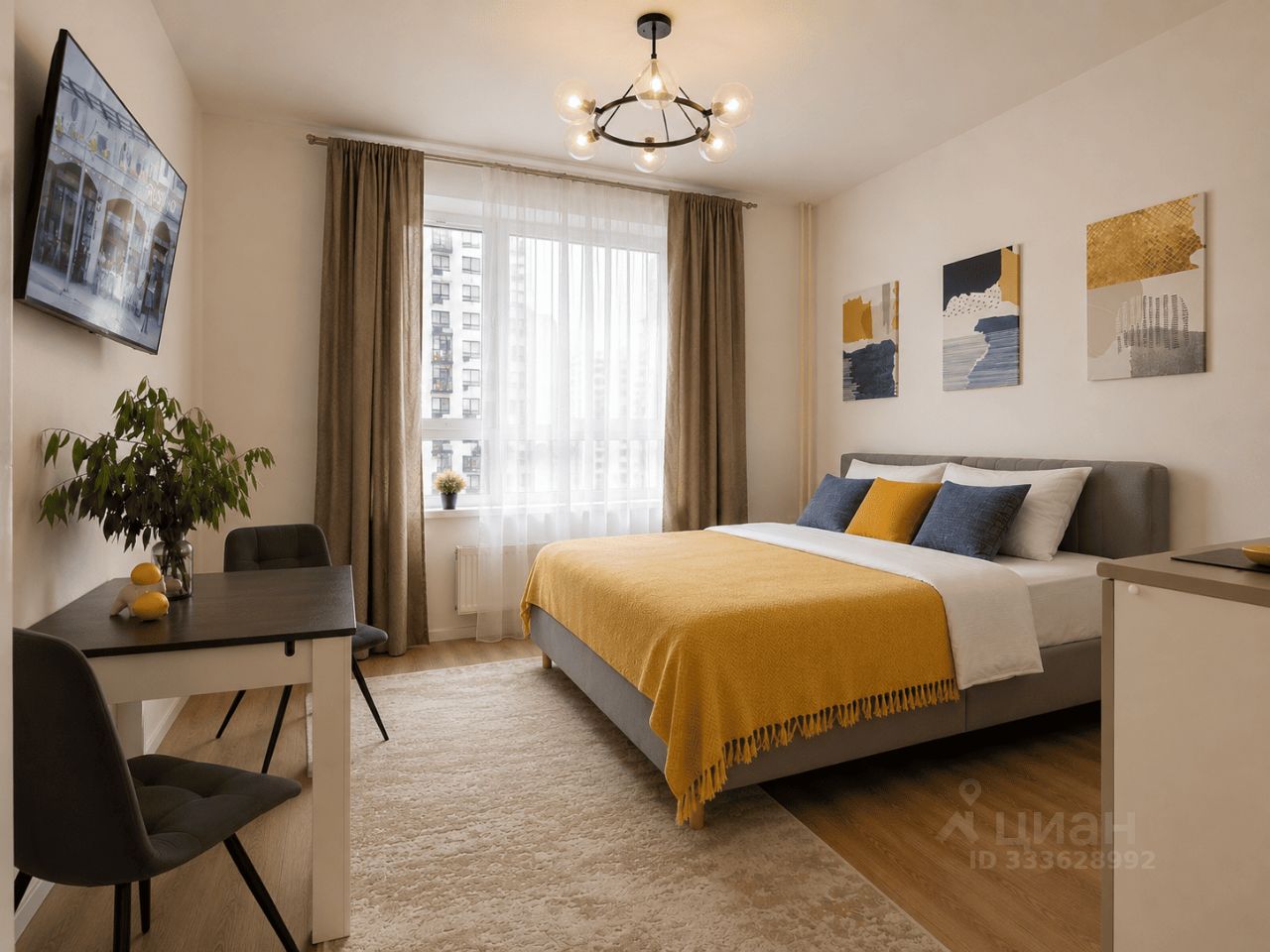 Студия, 20 м², 5/15 этаж